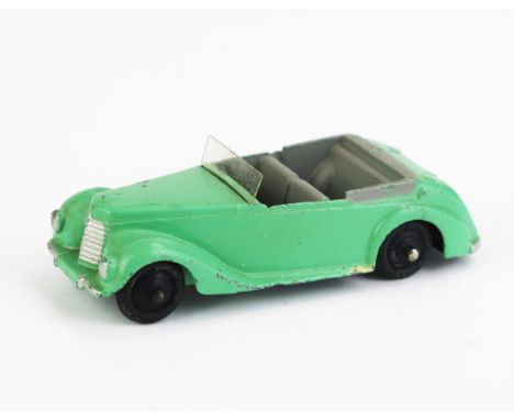Dinky 38e Armstrong Siddeley Coupe - light green, grey interior, black ridged hubs - very good 