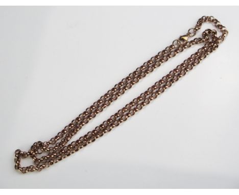 A 9K Rose Gold Belcher Chain, 22" (56cm), 11.2g 