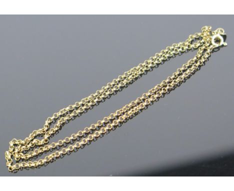 An 18" 9ct Gold Belcher Chain, (c.46cm), 3.9g 