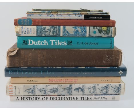 RAY (Anthony) English Delftware Tiles,  VAN LEMMEN (Hans) Delftware Tiles, together with other various volumes relating to De