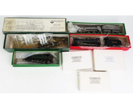 OO Gauge Metal Kit Locos including Pro-Scale LNER P2 (unchecked for completion), 3 others assembled and 3 Chassis Kits (unche