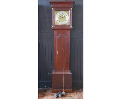 William Stumbles, Totnes, an oak longcase clock, the eight day five pillared twin train movement striking to a bell, the 30cm