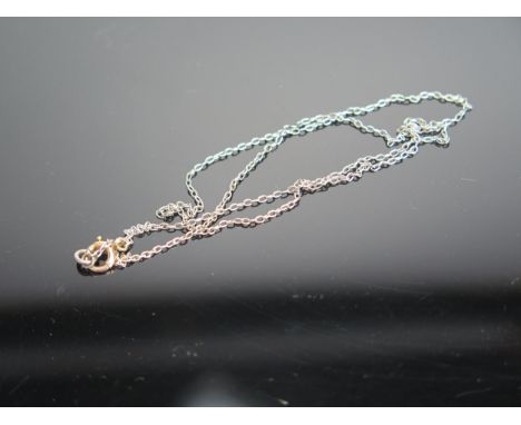 An Antique 15.75" Platinum Chain, 2.2g 