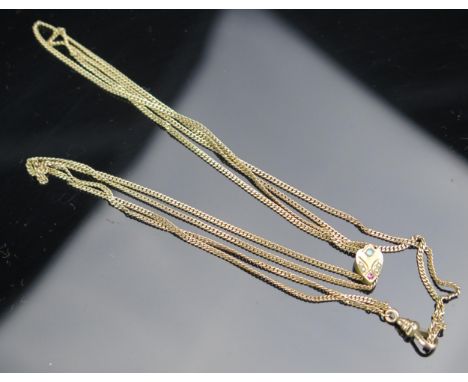 A Victorian Gilt Metal Guard Chain, 23" (59cm) 