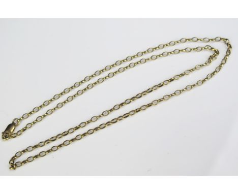 A 9ct Gold Oval Belcher Chain, 20.25" (51.5cm), 5g 