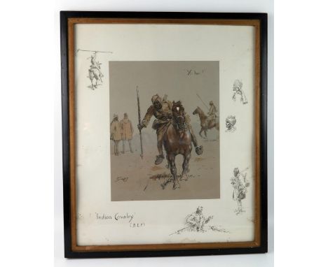 AFTER SNAFFLES [CHARLIE JOHNSON PAYNE] (British 1884-1967), Yi-hai! Indian Cavalry (B.E.F.), colour print with vignettes, and