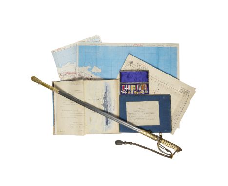 WORLD WAR II - D-DAY INVASIONGroup of top secret 'Bigot' maps, concertina photograph booklet and effects originating from the