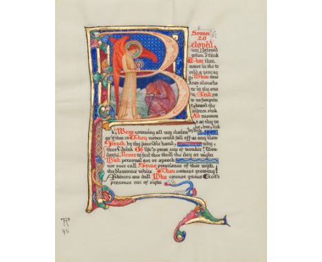 TRAQUAIR (PHOEBE ANNA) Finely preserved series of Arts and Crafts illuminations to illustrate Elizabeth Barrett Browning's 'S
