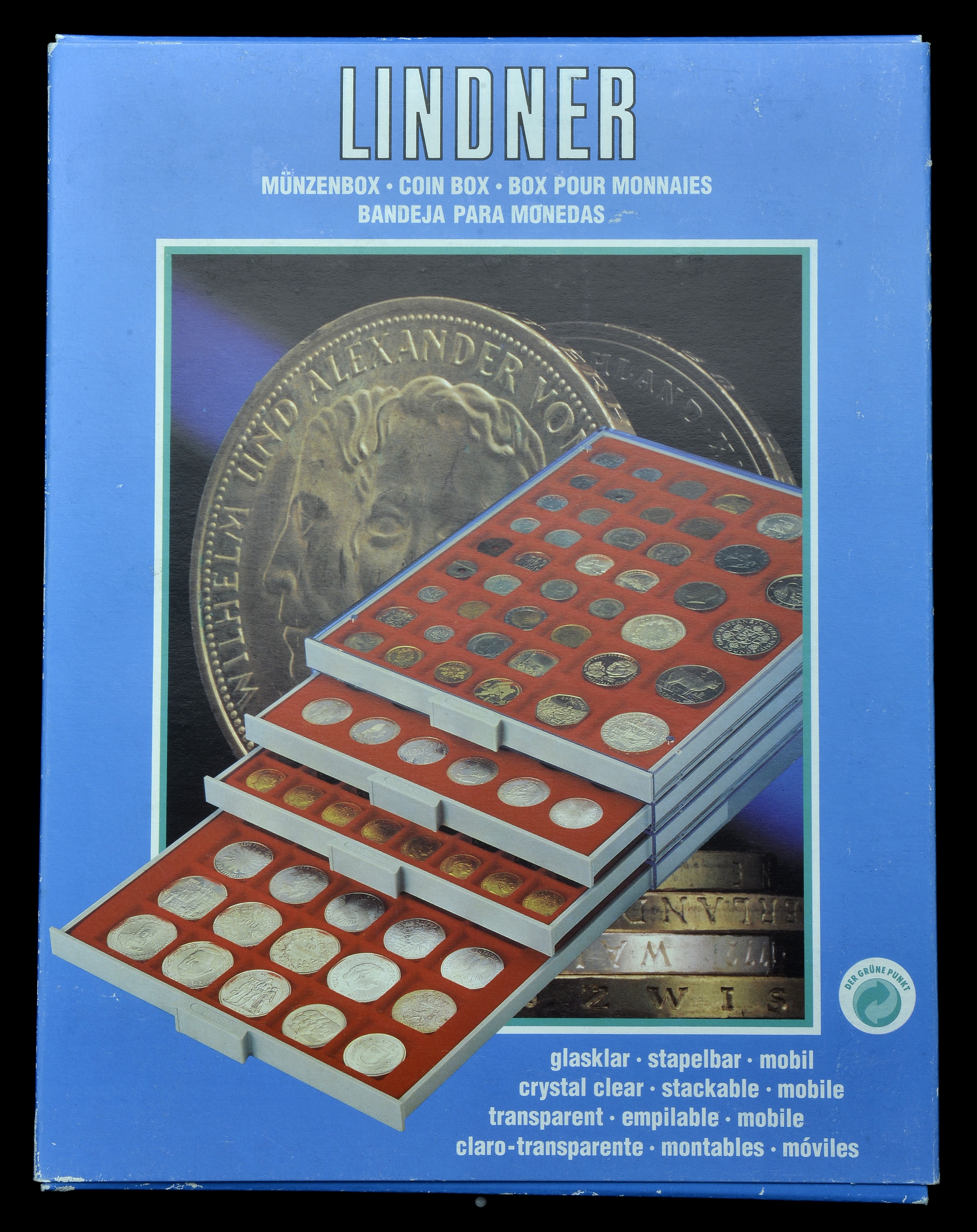 WORLD COINS, Lindner stacking coin trays (11), for coins of various