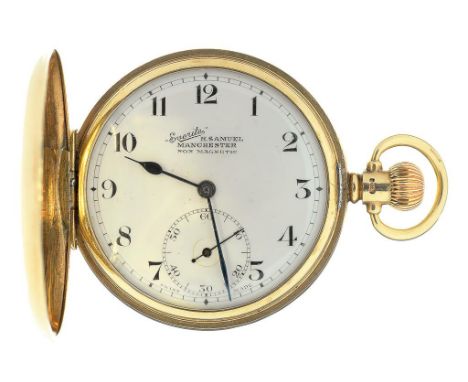 AN H. SAMUEL 9CT GOLD KEYLESS LEVER HUNTING CASED EVERITE WATCH, BIRMINGHAM 1936 