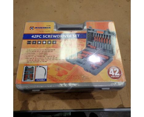 Marksman forty two piece screwdriver set, sealed. UK P&amp;P Group 2 (£20+VAT for the first lot and £4+VAT for subsequent lot