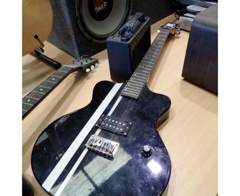 CB Sky electric guitar, 21 frets, 1 humbucker and M4G practice amplifier. Not available for in-house P&amp;P