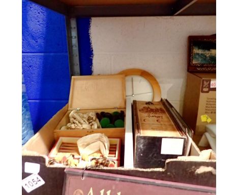 Selection of mixed items, including a miniature chess set. Not available for in-house P&amp;P