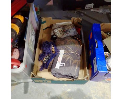 Collection of ladies handbags and other assorted items, including a silk scarf. Not available for in-house P&amp;P