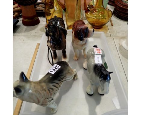 Ceramic animals, including Beswick and Melba Ware examples. Not available for in-house P&amp;P