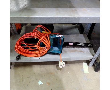 Corded Black &amp; Decker electric chainsaw. All electrical items in this lot have been PAT tested for safety and have passed