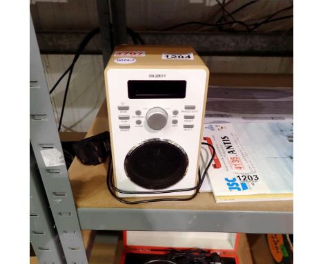 Majority DAB radio alarm clock model BAR DAB WDN2 with power supply. Not available for in-house P&P 