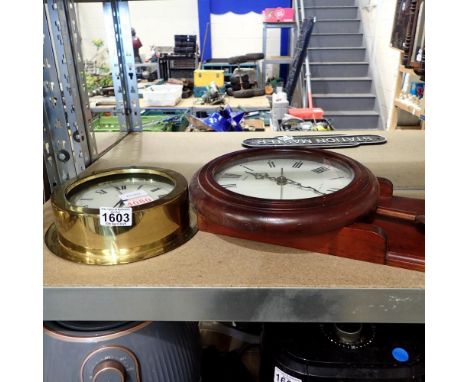 Avalon Westminster chiming wall clock and an Acctim porthole style wall clock (2). Not available for in-house P&amp;P 