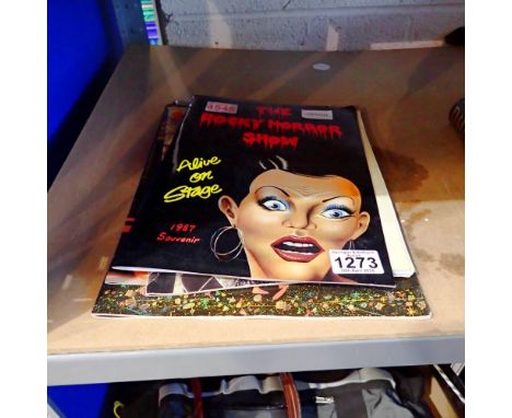 Four Queen picture books and a 1987 Rocky Horror Show programme. Not available for in-house P&amp;P 