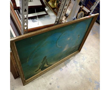 Three mixed pictures to include a framed S. Pearson 72 print. Not available for in-house P&amp;P 