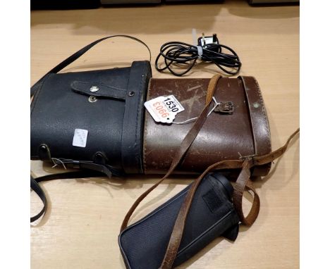Cased set vintage super Lumina 12 x 45 binoculars with cased set of Miranda 10 x 50 binoculars and 40 x 60 monocular. Not ava