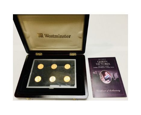 Westminster- The Complete Queen Victoria 22-Carat Gold Empire Collection- comprising 13x gold sovereigns and representing eac