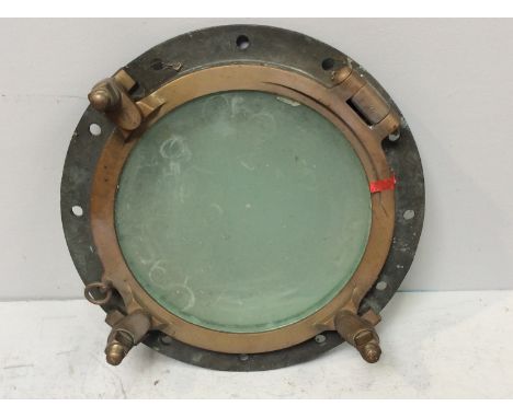 WW1/ SS Kyarra / UB-57 interest:  A large brass porthole No.9 from the Australian Steamer SS Kyarra, torpedoed off Anvil Poin