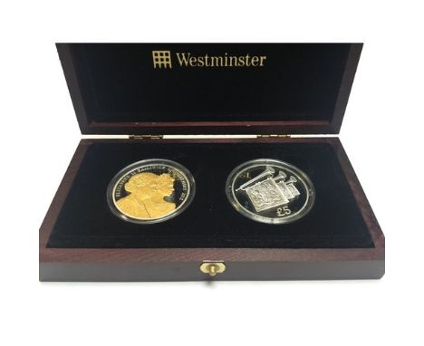 Limited edition Britannia set of two silver bullion coins, Brilliant struck, Obv. ERII 4th portrait/ Rev. Britannia comprisin