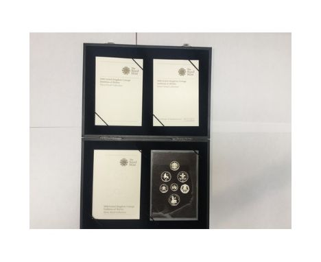 The Royal Mint- 3x cased sets of 2008 United Kingdom Coinage Emblems of Britain Silver Proof Collection, proof struck, limite