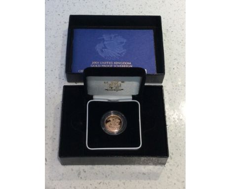 Royal Mint- 2005 United Kingdom Gold Proof Sovereign, 22ct, 7.98g, Obv. IRB portrait ERII, Rev. Timothy Noad's St. George &am