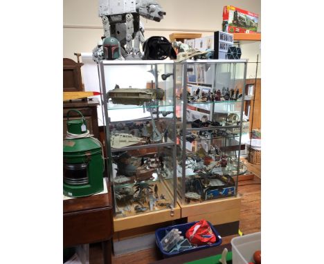 A large collection of Star Wars including Kenner originals and Hasbro, two x Atat, Snow Speeders, Millennium Falcon, Tonton, 