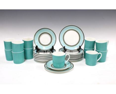 Susie Cooper Gay Stripes Jade tea / coffee set C2143 (34) 