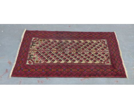 Iranian prayer mat / rug 190 x 96cm 