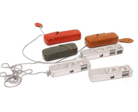 Two Minox A Cameras, togeher with a Minox B, all in maker's cases (a lot)