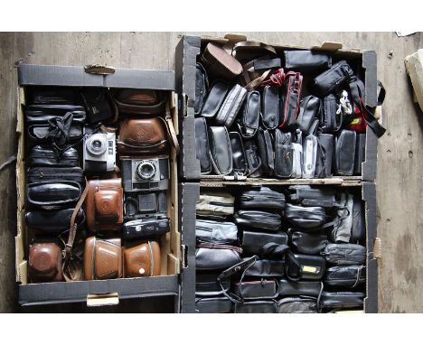 Various Cameras:  a quantity of various cameras, mostly plastic compact examples (3 boxes)