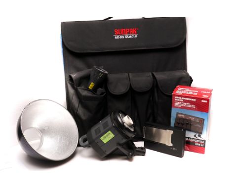 Sunpak Studio Box: in makers case with Lastolite light unit and other items  (a lot)