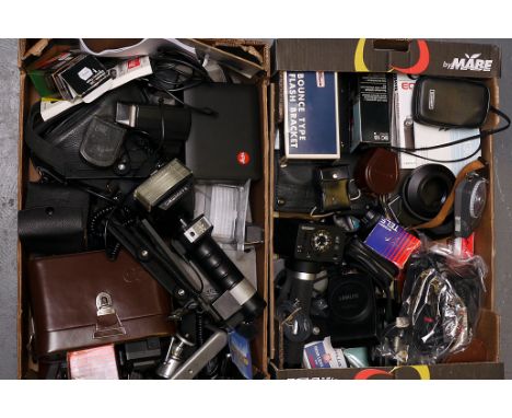 Various Accessories: quantity of various accessories including light meters, flash units and more (2 boxes)
