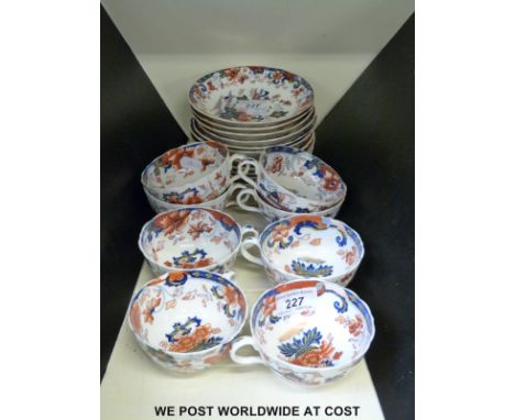 Eight Amhurst Japanese cups and eleven saucers