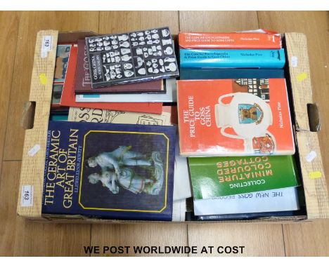 A large quantity of Goss china collector's books to include 'The 1985 Price Guide', 'Goss & Crested China', Shire Publication