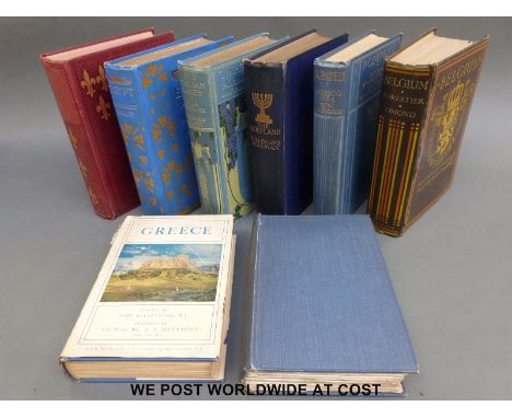 A collection  of titles published by A & C Black (c1905-1912), subjects include The Italian Lakes, France, Belgium, Florence,