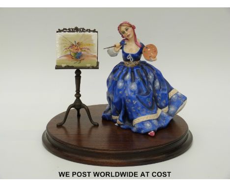 Royal Doulton limited edition 402/750 figurine from the Gentle Arts Series 'Painting' HN3012 with easel, plinth and box