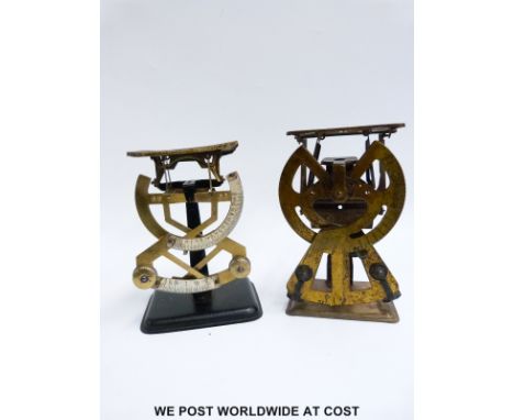 Two bilateral dial type postage scales