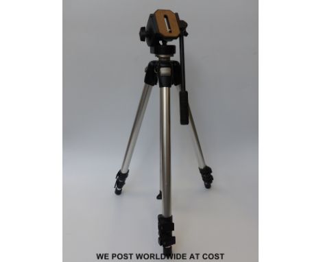 A Manfrotto camera tripod 0550L with 128LP head