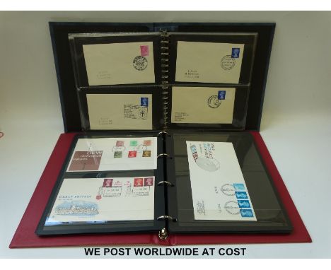 Two GB cover albums with a selection of first day covers and special hand stamps, 1960's onwards. 