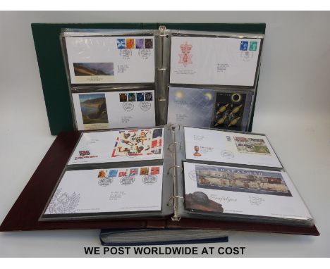 Three albums of GB first day covers