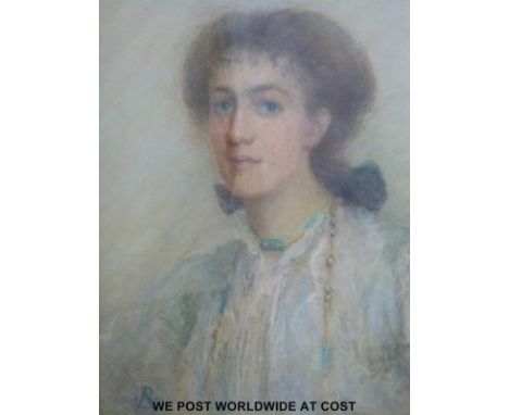 Anata Bowmens pastel portrait of Maud Elizabeth Wallis, wife of Sir Edward Manville, electrical engineer and later chairman o