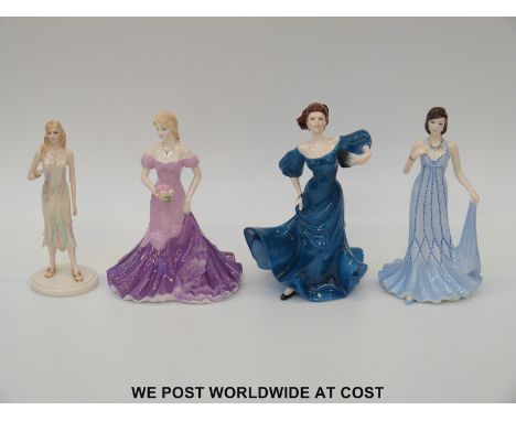 Four Coalport figurines Opal, Forget-Me-Not, Iona and Just for You