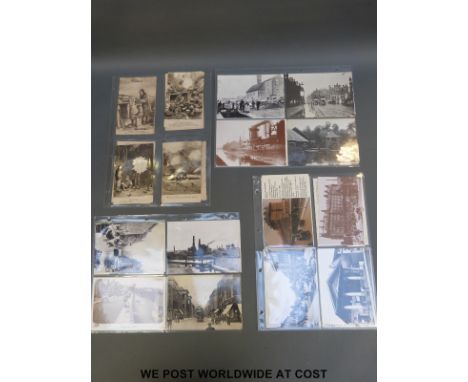 A collection of postcards including First World War examples and other scenes including Bruce Bairnsfather, many unscripted