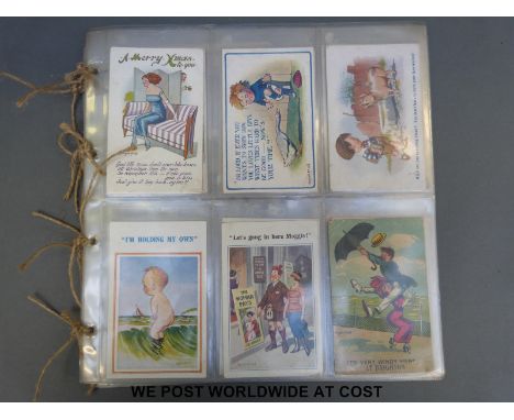 A quantity of humorous and saucy postcards, together with examples from the First World War