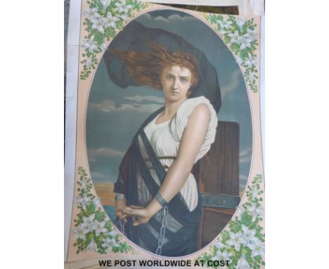A quantity of prints and etchings to include Pears and other similar calendar prints and a quantity of watercolours, architec